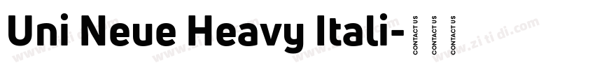 Uni Neue Heavy Itali字体转换